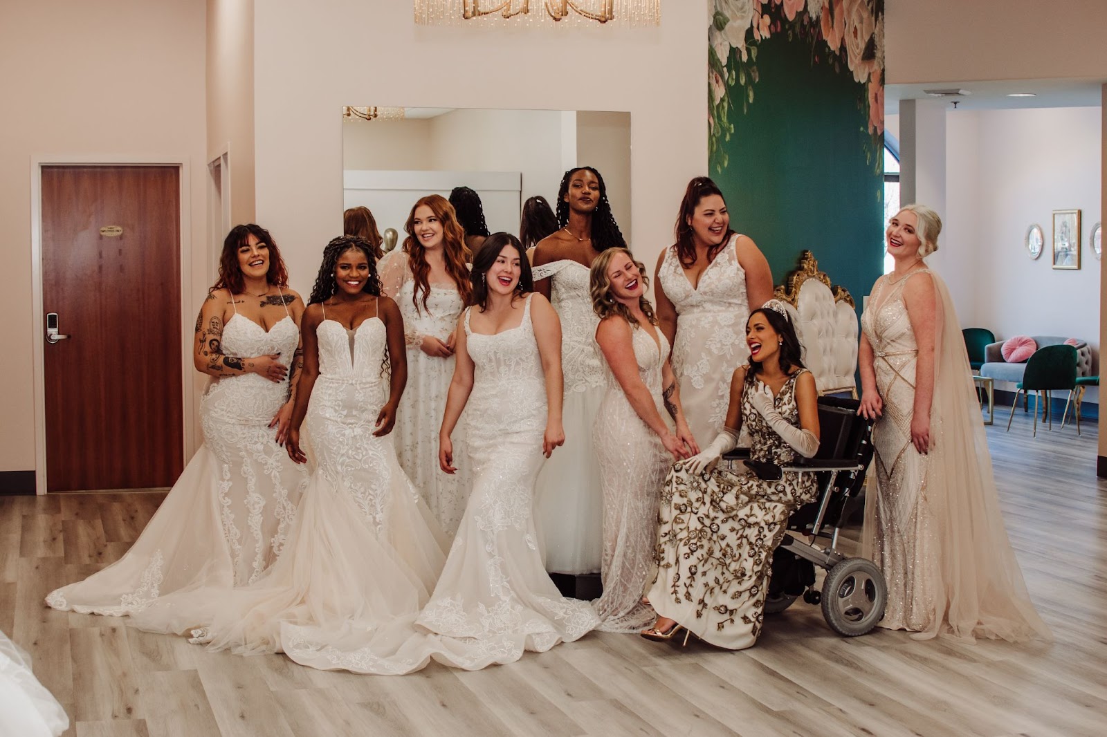 brides in their beautiful wedding gown